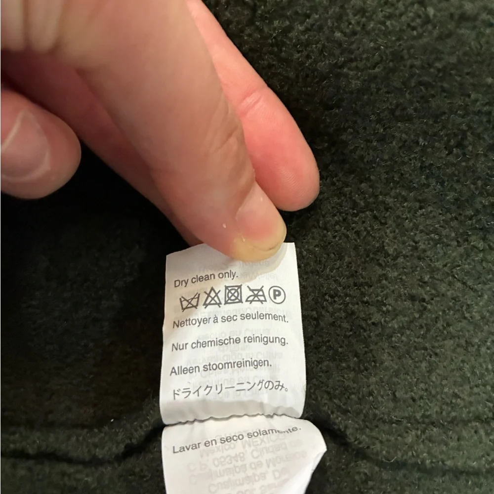 J. Crew Olive Green Double-Breasted Wool Pea Coat